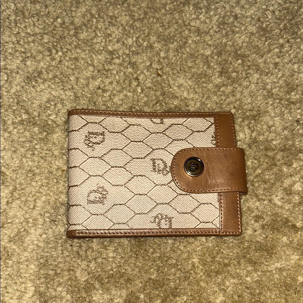 CHRISTIAN DIOR HONEYCOMB WOMEN'S PVC,LEATHER WALLET